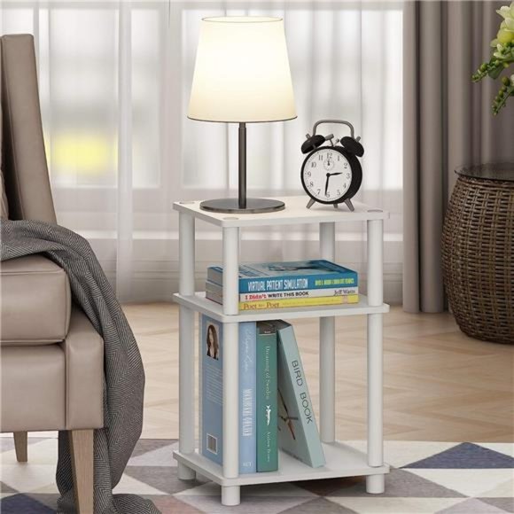 3-Tier Turn-N-Tube End Table / Side Table / Night Stand / Bedside Table - Picture 2 of 4